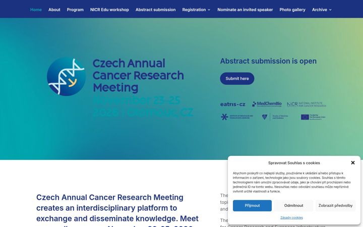 Screenshot of cancermeeting.cz