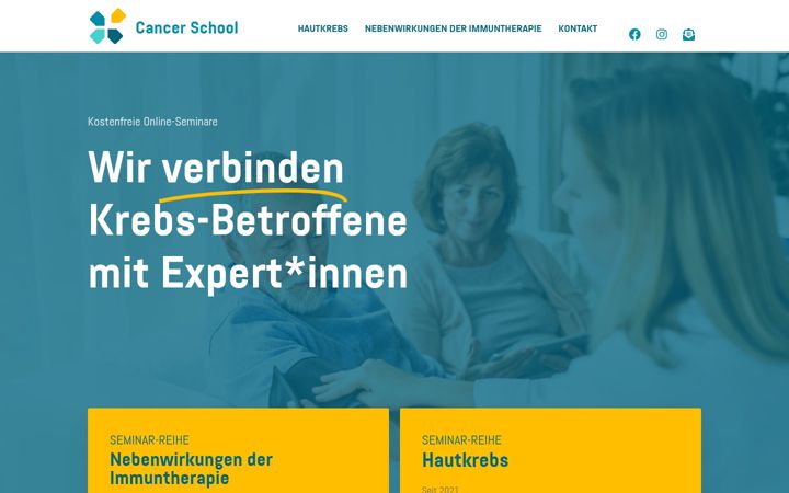 Screenshot of cancerschool.de