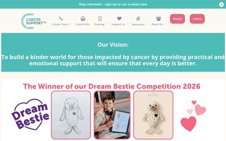 Screenshot of cancersupportuk.org