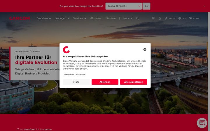 Screenshot of cancom.at
