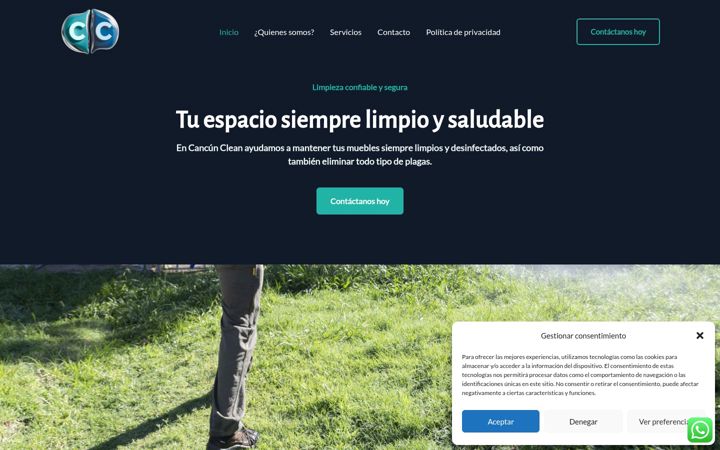Screenshot of cancunclean.com