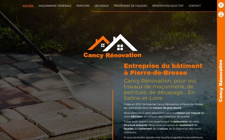 Screenshot of cancyrenovation.fr