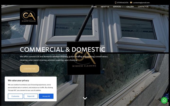 Screenshot of candawindowcleaning.co.uk