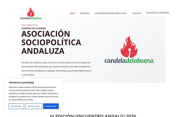 Screenshot of candeladelabuena.com
