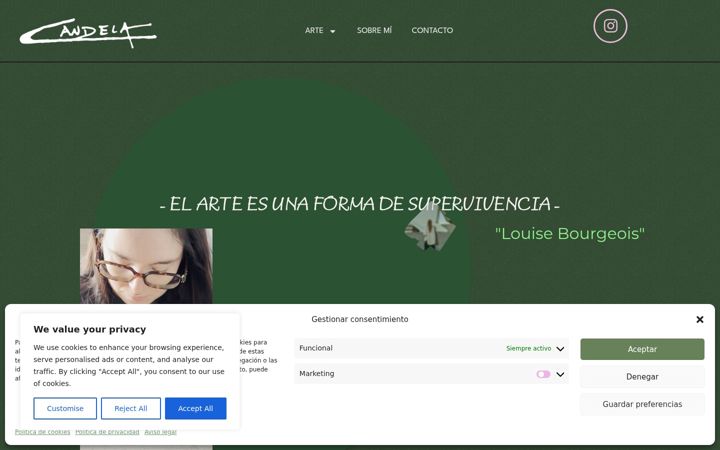 Screenshot of candelaruizdevilla.com