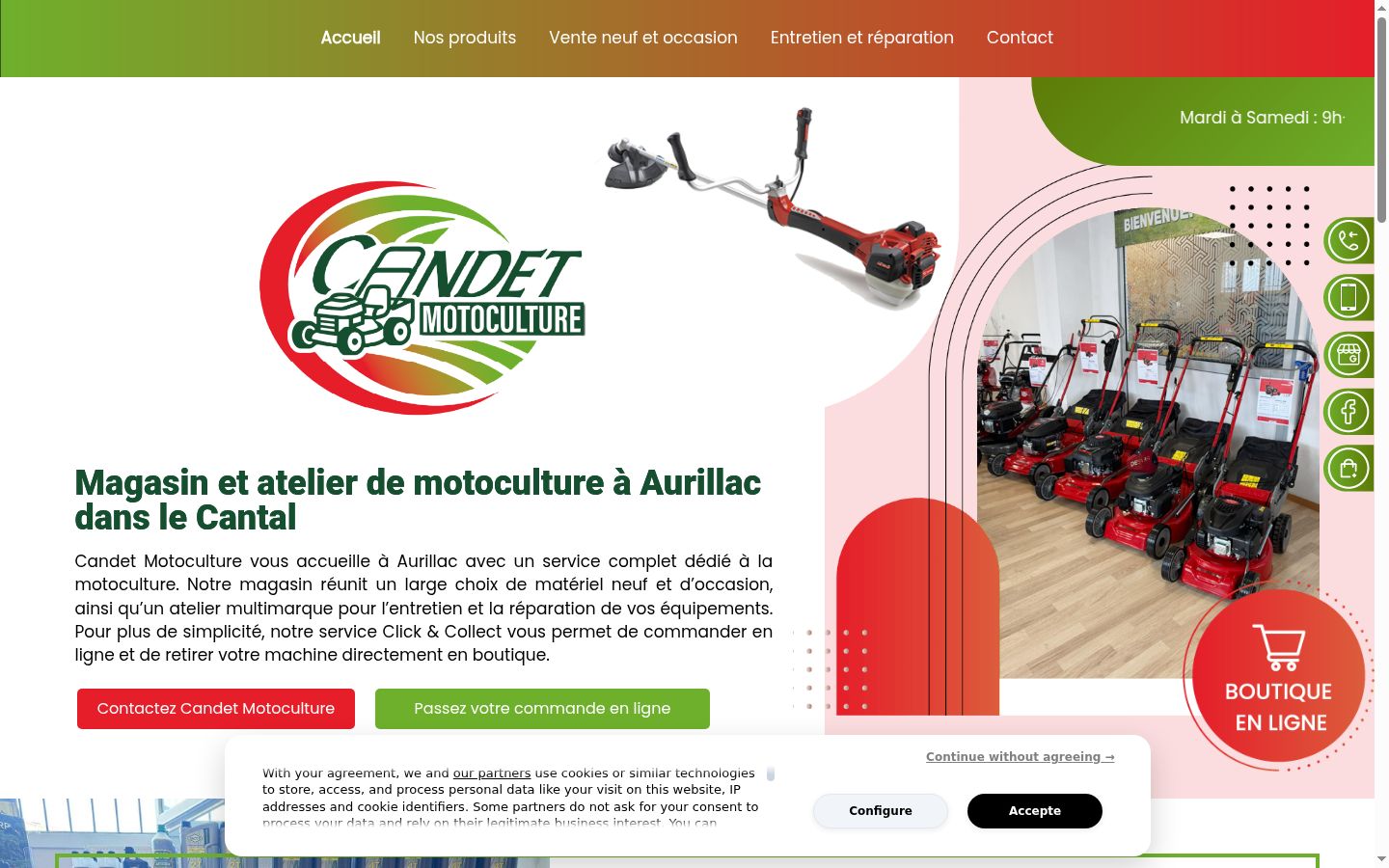 Screenshot of the consent banner shown before any interaction