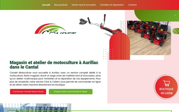 Screenshot of candet-motoculture.fr