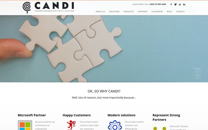Screenshot von candi.gr