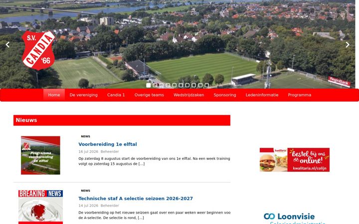 Ekraanipilt saidist candia66.nl