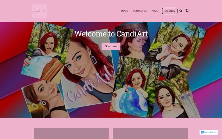 Screenshot of candiart.com.au
