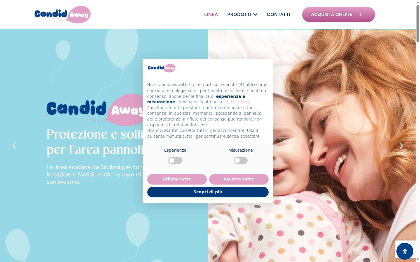 Sutikimo reklamjuostės, rodytos prieš bet kokią sąveiką, ekrano kopija