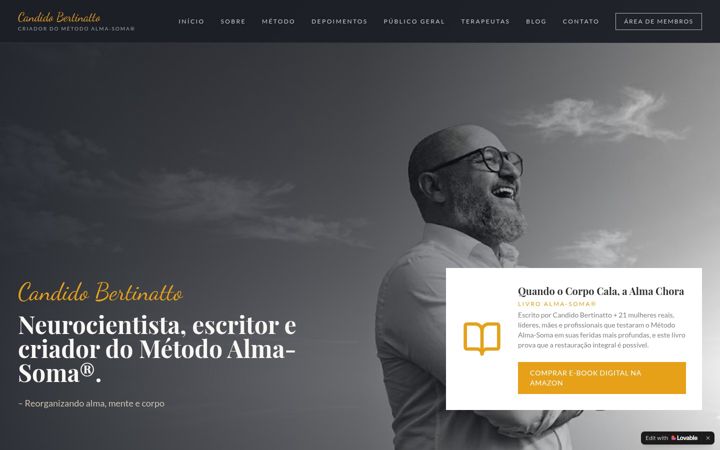 Screenshot of candidobertinatto.com