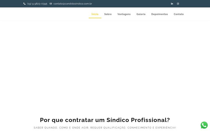 Ekrānuzņēmums no candidosindico.com.br