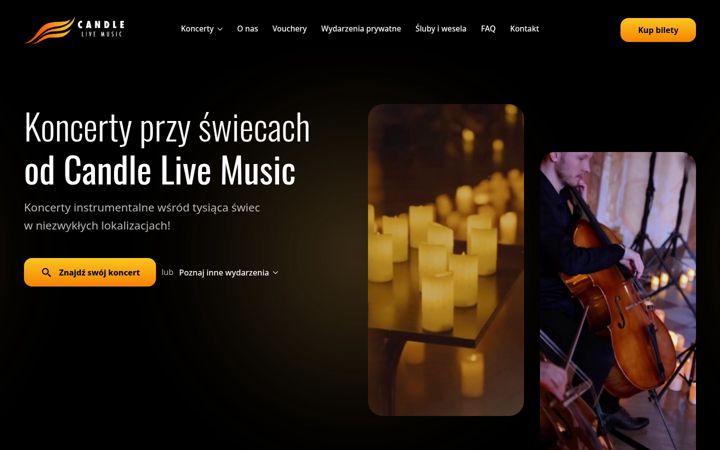 Screenshot ta' candlelivemusic.pl