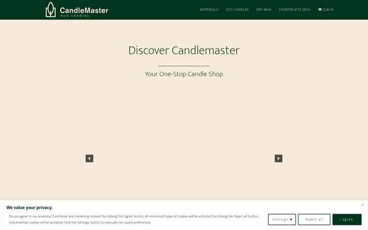 Screenshot of candlemaster.eu