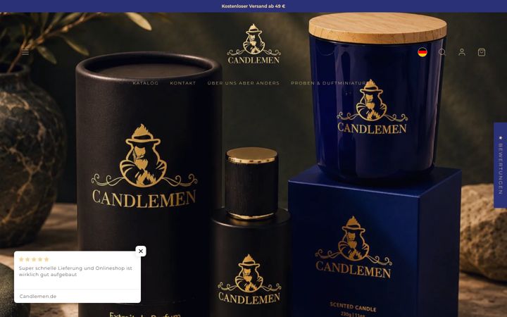Screenshot ta' candlemens.de