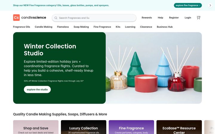 Screenshot of candlescience.com