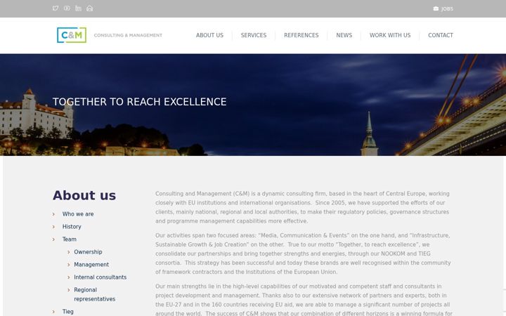Screenshot of candm.eu