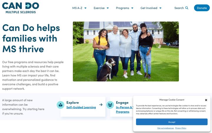 Screenshot of cando-ms.org