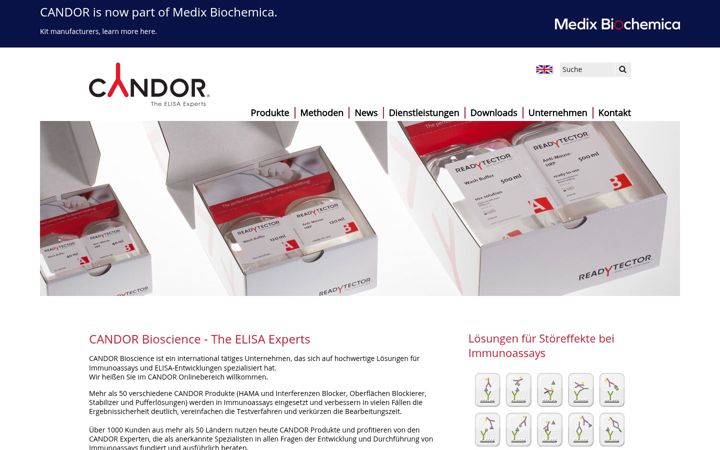 Screenshot of candor-bioscience.de