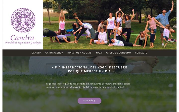 Екранна снимка на candrakundaliniyoga.es