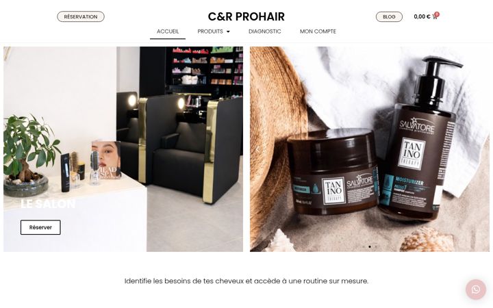 Captură de ecran a candrprohair.fr