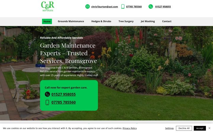 Screenshot of candrservices.co.uk