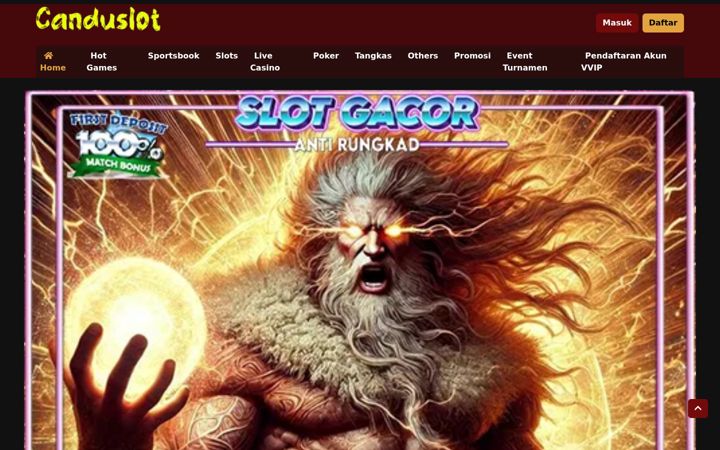 Screenshot of candu-slot.com