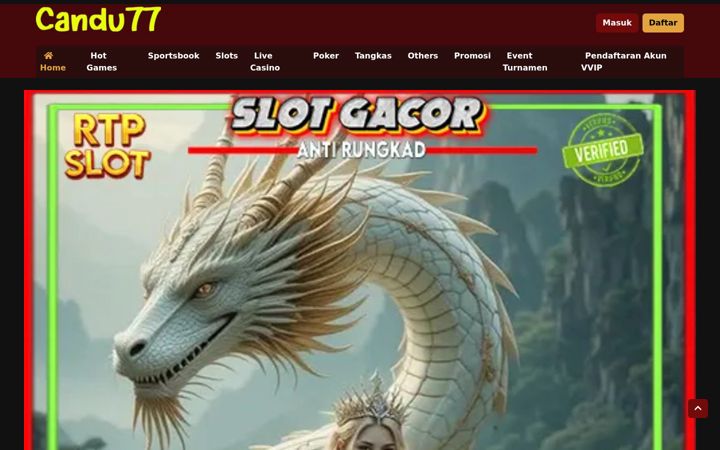 Screenshot of candu77slot.com
