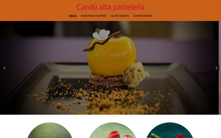 Screenshot of candualtapasteleria.com