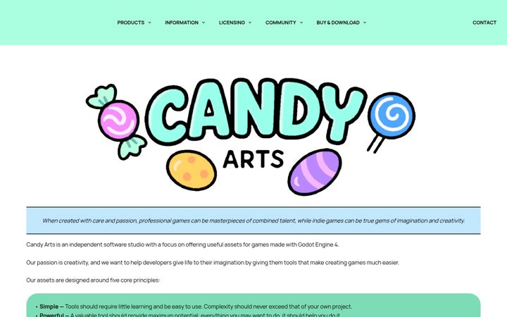 Screenshot of candy-arts.com