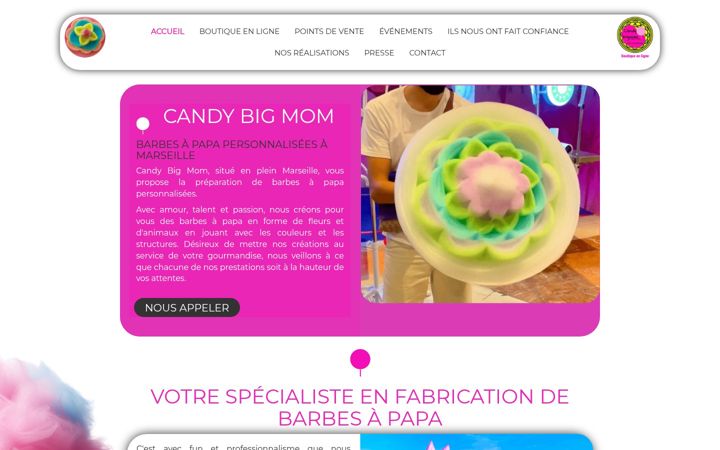 Screenshot of candy-bigmom.fr