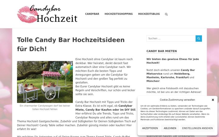 Screenshot ta' candybar-hochzeit.de