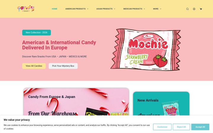 Skjermbilde av candyfeast.eu