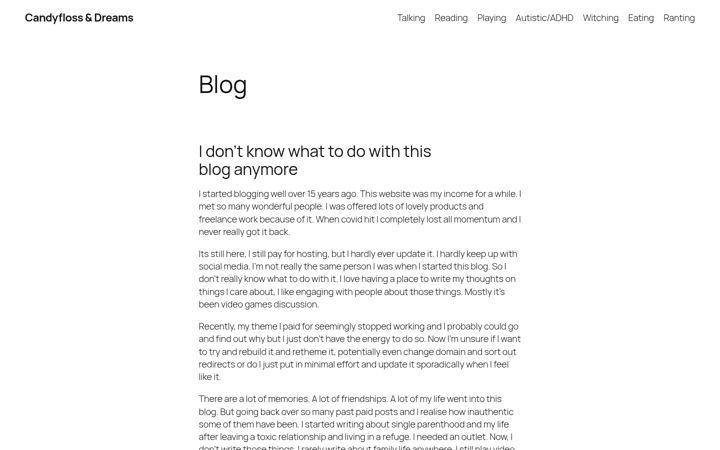 Screenshot di candyflossdreams.net