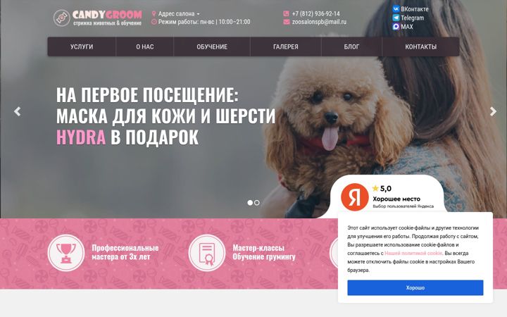 Snímek obrazovky candygroom.ru
