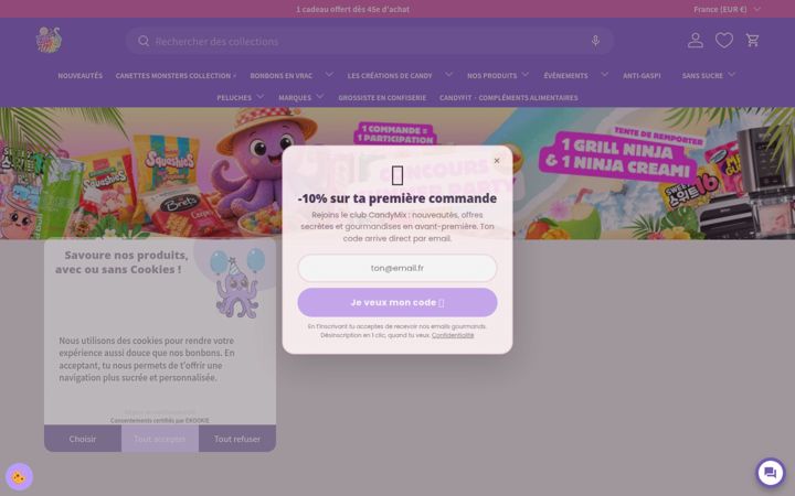 Screenshot von candymix.fr
