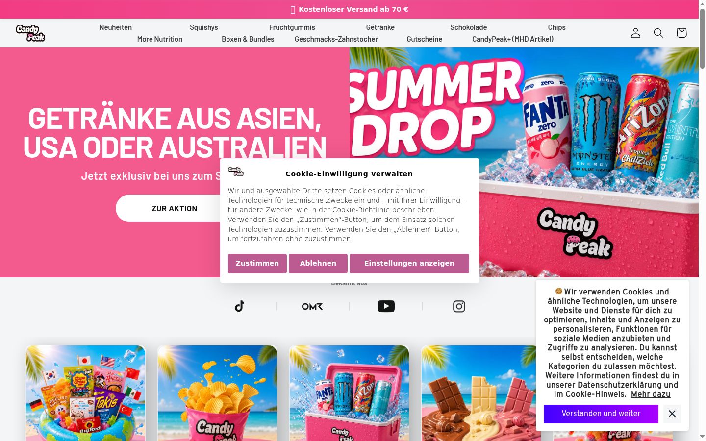 Screenshot tal-banner tal-kunsens muri qabel kwalunkwe interazzjoni