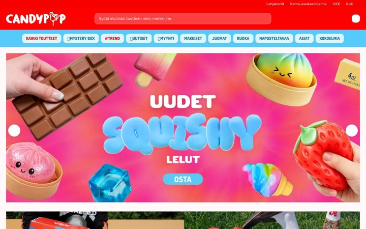 Screenshot von candypop.fi