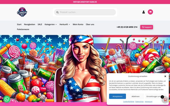 Screenshot of candysky-b2b.de