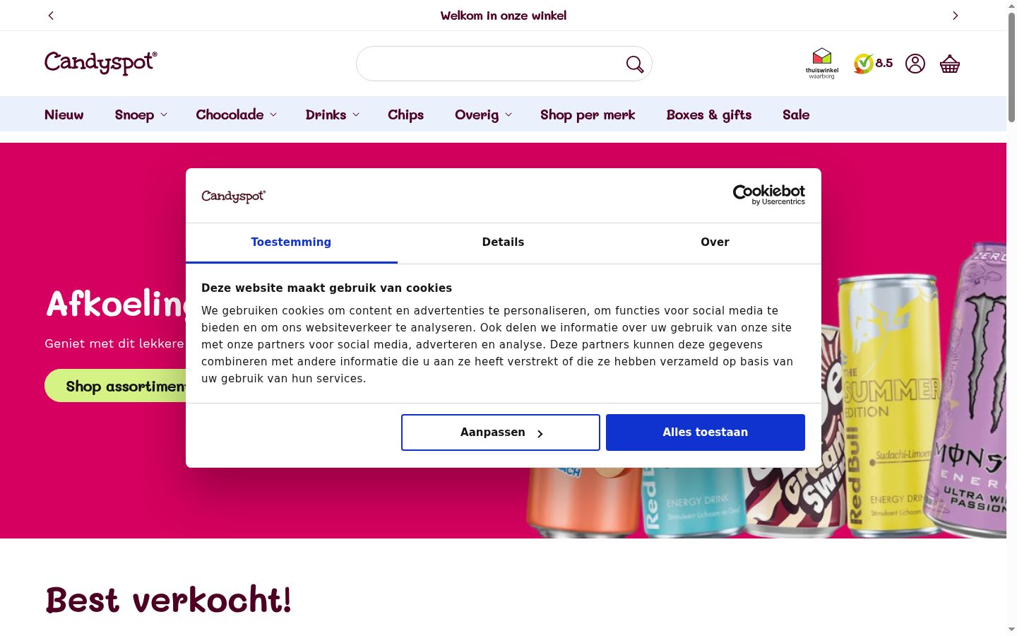 Sutikimo reklamjuostės, rodytos prieš bet kokią sąveiką, ekrano kopija