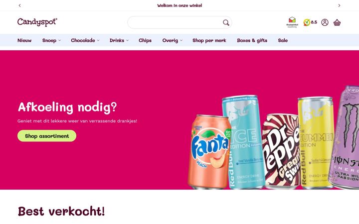 Posnetek zaslona candyspot.nl