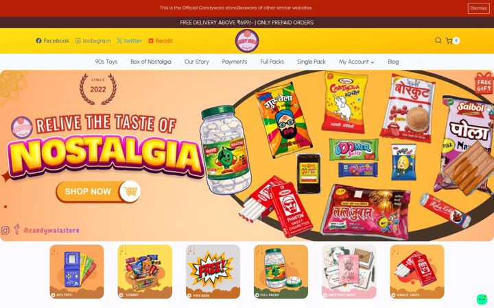 Screenshot of candywala.shop