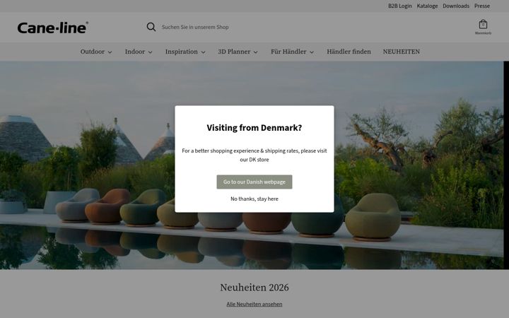 Screenshot of cane-line.ch