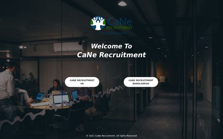 Screenshot of cane-recruitment.com