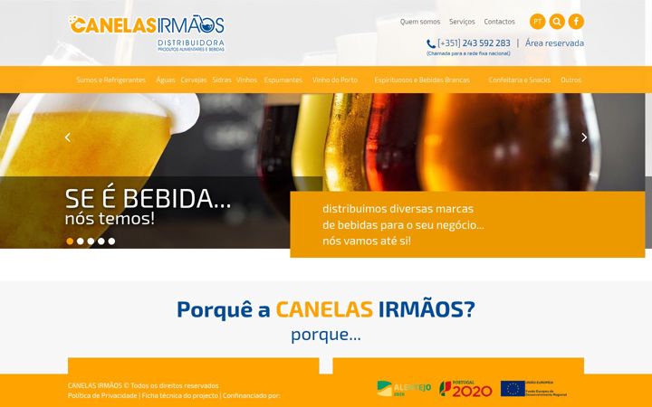 Screenshot of canelasirmaos.pt