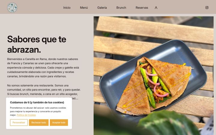 Screenshot of canelitaenrama.es