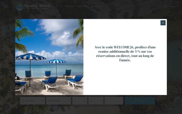 Screenshot of canellabeachhotel.com