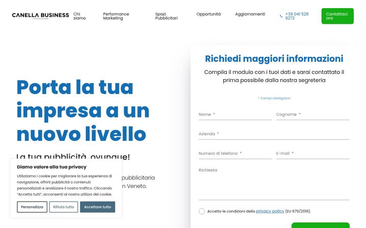 Screenshot of canellabusiness.com