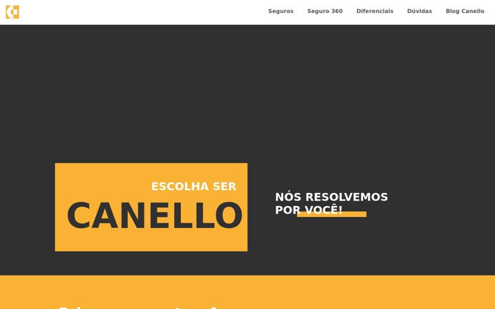 Ekrānuzņēmums no canellocorretora.com.br